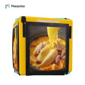Pixelpulse Shenzhen Factory High Quality 4G GPS Outdoor Full Color Motorcycle Takeaway Delivery Boxes With Led Display Screen