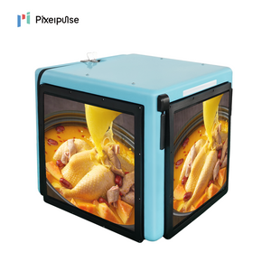 Pixelpulse Source Factory Motorcycle Tail Boxes 3 Sides Outdoor Led Screen Display Waterproof LED Food Delivery