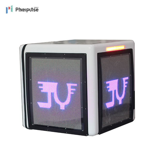 Pixelpulse Source Factory Motorcycle Tail Boxes 3 Sides Outdoor Led Screen Display Waterproof LED Food Delivery